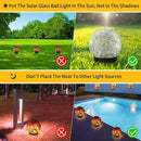 Solar Globe Lights Outdoor Waterproof - Cracked Glass Ball Lights for Garden, Patio, Yard, Lawn and Backyard Decor - Decorative Orbs for Outside by CozyNest Decor