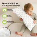 Toddler Pillow with Pillowcase - 10x18 My Little Dreamy Kids Travel Bed Pillows for Sleeping, Organic Cotton Small Pillowcase, Soft & Breathable, Machine Washable, 2-5 Years Old (Jolly Rainbow) by TinyTreasures Baby Boutique