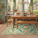 Moynesa Boho Area Rugs 5x7, Ultra Thin Soft Washable Rugs for Living Room Bedroom Non Slip, Stain Resistant, Indoor Bird Patterned Sage Green Large Carpet for Kitchen Entryway Office by TinyTreasures Baby Boutique