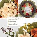 Fall Wreaths for Front Door, 20 inch Autumn Wreath with Hydrangeas Berries Fall Door Wreath Artificial Hydrangea Flowers Wreaths Autumn Decorations for Farmhouse Thanksgiving Harvest Door Wall Outside by CozyNest Decor