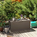 75 Gallon Double-Wall Resin Deck Box - Lockable Waterproof Outdoor Storage Box, 515lbs Capacity & Doubles as Seating for Patio Furniture - Garden Tools, Pool Accessories (Brown) by CozyNest Decor