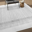 Wonnitar Washable Striped Runner Rug 2'6"x8', Non-Slip Berber Stripe Hallway Runner, Low Pile Minimalist Kitchen Soft Carpet Runner for Bedroom Bathroom Laundry Entryway (Grey, 2'6" x 8') by CozyNest Decor