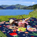 Extra Large Picnic Blanket Waterproof,80"x 80"Foldable Machine Washable Beach Blanket,Outdoor Blanket for 6-8 Adults,Suitable for Indoor Crawling,Park Beach,Camping,Hiking,Family Travel(Light Blue) by TinyTreasures Baby Boutique
