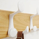 SKOLOO 24-Inch Natural Wood Coat Rack Wall Mount with 5 Triple Hooks - Ideal for Family Entrances, Classrooms, and Pet Supplies Storage - Perfect Coat Hooks for Wall by CozyNest Decor