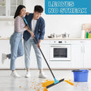 NEWE Floor Squeegee Broom with 18’’ Heavy Duty Rubber Scraper and 58.3’’ Telescopic Long Handle for Garage Concrete Bathroom Tile Shower Glass Marble Deck Window by GreenHaven Gardens