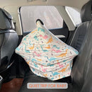 Multi-use Carseat Covers Breastfeeding Cover - Car Seat Covers for Babies, Stretchy Carseat Canopy Cover, Boys and Girls Shower Gifts (Colours Dinosaur) by TinyTreasures Baby Boutique