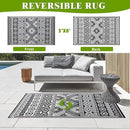 Outdoor Rug 5x8 ft Waterproof, Reversible Outdoor Plastic Straw Rug for Patios Clearance, Outdoor Area Rug Carpet RV Mat for Camping Backyard Deck Porch by GreenHaven Gardens