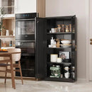 Metal Kitchen Storage Cabinets,60”Pantry Cabinet with Doors and 4 Adjustable Shelves,Tall Black Cabinet for Pantry, Laundry Room,Living Room,Dinning Room by CozyNest Decor