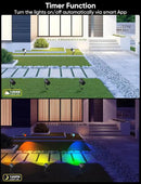 Smart Landscape Lighting Kit 36W, RGBCW Smart Landscape Lights 6 Pack, IP65 Waterproof Outdoor Spotlights, Alexa/Google Assistant Compatible, for Garden Pathway Yard Holiday Decor by GreenHaven Gardens