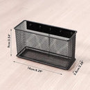 Magnetic Storage for Locker Baskets Organizer Black Magnetic Basket with 5 Strong Magnets, Magnetic Locker Organizer Holder for Whiteboard Office, 6.29'' × 2.28'' × 3.54'' by CozyNest Decor