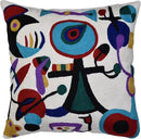 Picasso Inspired Decorative Pillow Cover Hand Embroidered Abstract Toss Pillows Farmhouse Chair Cushion Contemporary Pillowsham Mid-Century Chair Cushions Wool Size 18x18 by CozyNest Decor