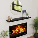 48 Inch Floating Shelves Black, Rustic Wood Floating Shelf Wall Mounted, 9 Inch Deep Floating Shelf for Kitchen, Bedroom, 48 x 9 Wall Shelves for Home Storage, Set of 1 by CozyNest Decor