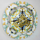 The Gears Clock 24 inches Round Italy Collection Wall Clock with Moving Gears Italy LINE (Praiano) by CozyNest Decor