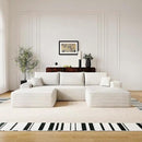 108" Sectional Couches for Living Room Modern Modular Sofa with L-Shape Couchs Upholstered Boneless Couch Deep Seat Sectional Couch with Chaise (White, Right Facing Chaise+2Seaters+1Ottoman) by CozyNest Decor