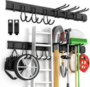 Garage Tool Organizer Wall Mount 13 PCS, Yard Garden Tool Organizer, Adjustable Tool Storage Rack with 8 Heavy Duty Hooks, Max Load 500lbs Garage Organization by GreenHaven Gardens