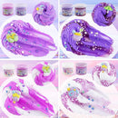 LAWOHO 6 Packs Gradient Purple Slime Kit - Cloud, Butter & Clear Slimes, Crunchy Slimes Kits for Kids with Beach Charms & Add-ins, Party Favors for Girls & Boys, 360ml Soft Non Stick Slime Making Kit by TinyTreasures Baby Boutique