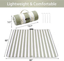 HX&OD Outdoor Picnic Blanket Extra Large, 80''*80' Waterproof Picnic Mat with Stakes Foldable Camping Blanket Portable with Carry Strap for Beach Mat (Green, 80''*80'') by TinyTreasures Baby Boutique