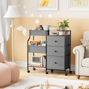 Baby Diaper Caddy Organizer and Storage - 3 Tier Rolling Cart with Dividers and Drawers, Easy To Assemble, Mobile Utility Cart with Wheels for Nursery, Bedroom, Changing Table & Crib by CozyNest Decor