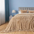 GONAAP Fuzzy Faux Fur Throw Blanket Queen Size Brown Super Soft Cozy Plush Fuzzy Shaggy Blanket for Couch Sofa Bed (Brown, Queen(90"x90")) by CozyNest Decor