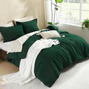 Litanika Comforters Emerald Green Oversized King Size, 3 Pieces Lightweight Solid Bedding Comforter Set, All Season Fluffy Bed Set (120x98In Comforter & 2 Pillowcases) by CozyNest Decor