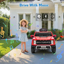 12V Ride on Car Licensed Ford F-150 Raptor, Kids Electric Car with Remote Control, LED Light/Music/MP3, Truck Bed Storage, 3-Point Seat Belt (12V, Red) by TinyTreasures Baby Boutique