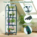 Ohuhu Mini Greenhouse for Indoor Outdoor, Small Plastic Plant Green House with Locking Wheels Portable Greenhouses with Durable Cover for Seedling, Ideal Gardening Gifts for Women Men Transparent by GreenHaven Gardens