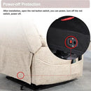 Power Lift Recliner Chair for Adults Elderly Lay Flat Velvet Recliners with Massage Heating, Extended Footrest, Wireless Charging Device, USB Ports, Cup Holder, Lumbar Pillow by CozyNest Decor