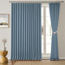 KEQIAOSUOCAI Extra Wide Dusty Blue Pinch Pleated Curtains 100 x 95, Thermal Insulated Noise Cancelling Living Room Drapes 95 inches Long, Patio Sliding Glass Door Window Curtain 2 Panels by TinyTreasures Baby Boutique