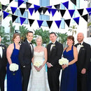 Royal Blue Black Party Decorations Navy Black Metallic Fabric Triangle Pennant Banner Flag Bunting Garland for Graduations Birthday Retirement Wedding Bachelorette Nautical Outdoor Party Supplies by GreenHaven Gardens