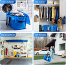 TAILI Extra Large Moving Bags, 4 Pack Blue Heavy Duty Totes For Storage with Visible Window, Wrap Around Handles, Storage Bags for Space Saving, Alternative to Moving Boxes by TinyTreasures Baby Boutique