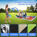 scuddles Extra Large Picnic Blanket – 79" x 59" Waterproof Outdoor Mat with 3-Layer Comfort Design, Easy Fold & Carry Strap for Beach, Camping, Hiking, Park & Family Fun by TinyTreasures Baby Boutique