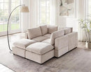 Modular Sectional Sofa, Convertible Sofa Couch Modular Sofa with Ottoman, Sectional Sofas for Living Room Small Apartments by CozyNest Decor