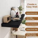Black Floating Shelves 48 Inch Long, 12 Inch Deep Floating Shelves for Wall, 48 x 12 Large Wall Shelves for Home Storage & Display, 2" Thicked Floating Shelf for Bedroom, Living Room, 1 Pack by CozyNest Decor