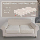 Couch Cushion Covers for Sectional Sofa, Stretch Soft Sofa Slipcovers Washable Wear-Resistant Universal Furniture Protector for Living Room(2 Seaters Covers, Ivory) by CozyNest Decor