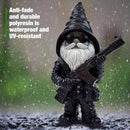 Better Office Products Garden Gnome Statue, 8" Height, Handcrafted Waterproof, UV-Resistant Polyresin Lawn Patio Porch Ornament Decoration (Stone Cold Hitman) by GreenHaven Gardens