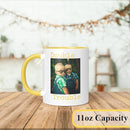 Personalized Mother's Day Coffee Mug, Custom Mum Photo Text 11 Oz Ceramic Mug, Customized Mom Gift Idea Picture Name Cup, Taza Cafe Personalizadas Fotos, Cute Gifts Mom Women Dad Men, Yellow by TinyTreasures Baby Boutique