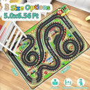 Kids Rug, Race Track Baby Play Mats, Realistic 3D Cascading Surround Route,5x7 Ft Kids Rug for Playroom, Great for Playing with Cars and Toys, Non-Slip Car Carpet by CozyNest Decor