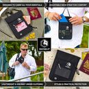 VENTURE 4TH Passport Holder Neck Wallet with RFID Blocking Nylon Lining - Hidden Neck Pouch for Travel (Pure Black) by TinyTreasures Baby Boutique