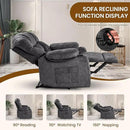 Recliner Chair Manual Modern Ergonomic Lounge Single Sofa Seat Living Room Lounge Recliners on Clearance Foam Filling by CozyNest Decor
