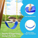 TURFEE Swing for Outdoor Swing Set - Pack of 1 Seat Replacement Kit with Heavy Duty Chains - Backyard Swingset Playground Accessories for Kids (Blue) by GreenHaven Gardens