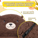 ALIMORDEN Animal Series Kid's Chair, Ultra-Soft Comfy Foam Filled Toddler Sofa Chair, Cute Animal-Shaped Design Toddler Couch, Lightweight Birthday for Boys & Girls (Brown Bear) by CozyNest Decor
