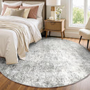 Washable Area Rugs 8ft Non-Slip Modern Abstract Soft for Living Room Entryway Bedroom Nursery, Print Pattern, Gray White Grey by TinyTreasures Baby Boutique
