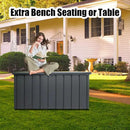 Domi Outdoor Storage Deck Box 120 Gallon, Waterproof Lockable Steel Outdoor Storage Container for Outside Cushions, Garden Tools and Pools Equipment, Gray by GreenHaven Gardens