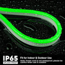 GZBtech Flexible LED Neon Rope Lights 33FT,AC 110-120V Waterproof Strip Light, 120 LEDs/M Cuttable Connectable Neon Lighting for Indoor Outdoor Home Decor/Commercial Building Use-Green 10M by CozyNest Decor