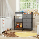 Baby Diaper Caddy Organizer and Storage - 3 Tier Rolling Cart with Dividers and Drawers, Easy To Assemble, Mobile Utility Cart with Wheels for Nursery, Bedroom, Changing Table & Crib by CozyNest Decor