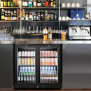Tylza Back Bar Cooler With 2 Glass Doors, 7.2 Cu.Ft Under Counter Back Bar Refrigerator with LED Lighting, Safety Locks, Counter Height Bar Beverage Cooler for Beer, Soda Drinks, Wine, Black by CozyNest Decor