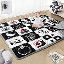 Baby Play Mats for Floor, 71”x59” Upgraded Thickness & Larger Super Soft Playmat for Babies and Toddlers, Foldable Washable, Upgrade Anti-Slip Crawling Mat for Playpen(High Contrast) by TinyTreasures Baby Boutique