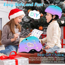 Adjustable Kids Bike Helmet with Knee & Elbow Pads Set, Color Gradient Design for Boys and Girls Aged 3-14+, for Skateboarding, Scooter, Roller & Inline Skating, Longboard by TinyTreasures Baby Boutique
