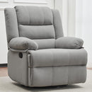 Swivel Rocking Recliner Chair for Adults, Overstuffed Manual Glider Rocker Recliner Chairs, Upholstered Reclining Single Sofa for Living Room Nursery (Light Grey) by TinyTreasures Baby Boutique