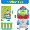 Rocket-Shaped Bubble Machine for Kids & Pets - Dual Powerful Bubble Outlets, Automatic 360° Rotation, Adjustable LED Lights & Music – Ideal for Indoor/Outdoor Birthday Parties by TinyTreasures Baby Boutique